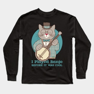 Cool Banjo Cat Long Sleeve T-Shirt